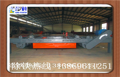 自卸式電磁除鐵器，福建超強(qiáng)干式自卸式電磁除鐵器_福建超強(qiáng)干式自卸式電磁除鐵器廠家配件_型號及工作視頻