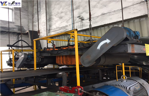 電磁自卸式除鐵器，陜西電磁自卸式除鐵器型號_陜西電磁自卸式除鐵器型號保養(yǎng)廠家配件_型號及工作視頻 